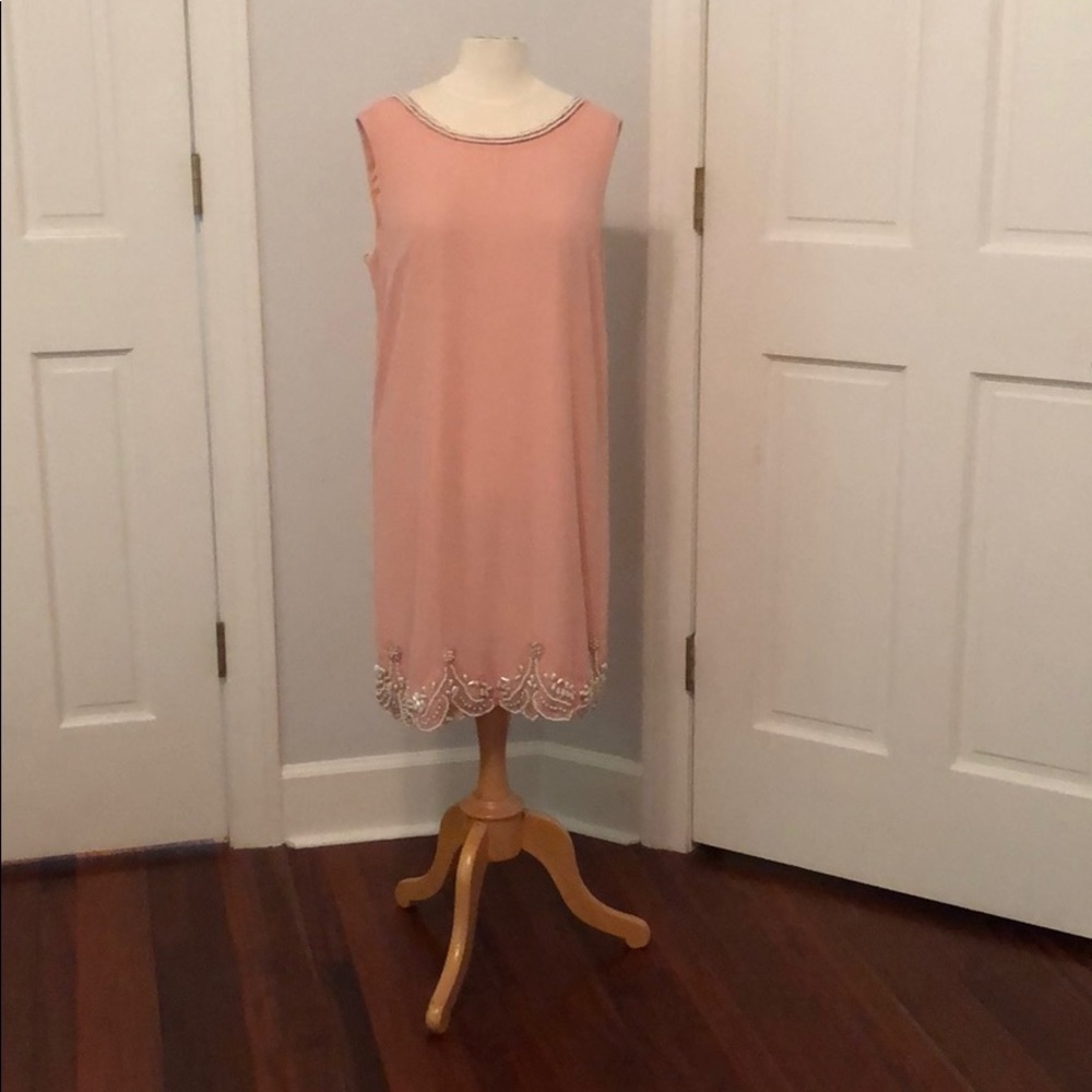 Forever 21 shift dress, Gatsby pink with detail